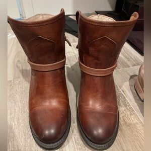 Worn Once Wheat Western Attitude FreeBird Booties women’s Size 7